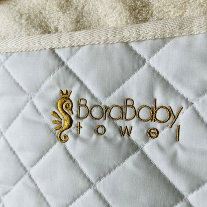 BoraBaby Bath Towel - Seashell (white)